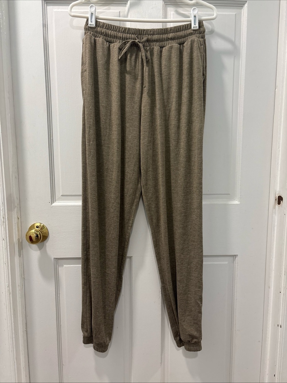 Girlfriend Collective Women’s ReSet Joggers Size Small Oat Brown Workout Lounge